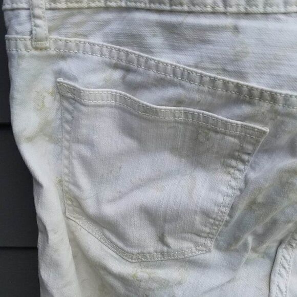 Gap 1959 Always Skinny Off white on Off white floral Jeans size 30 - Picture 6 of 9